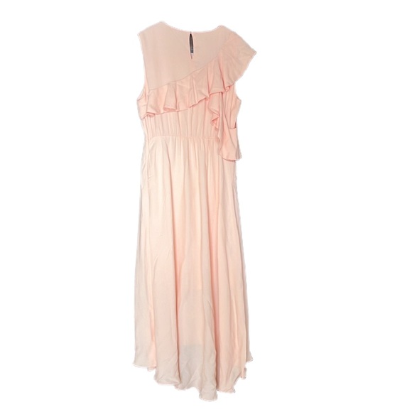 Maje Blush Pink Ruffle Dress Size 3 - Picture 3 of 6